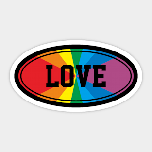 rainbows love logo Sticker